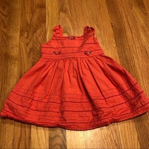 Blueberi Boulevard Sundress Floral Dress 2T Coral Orange